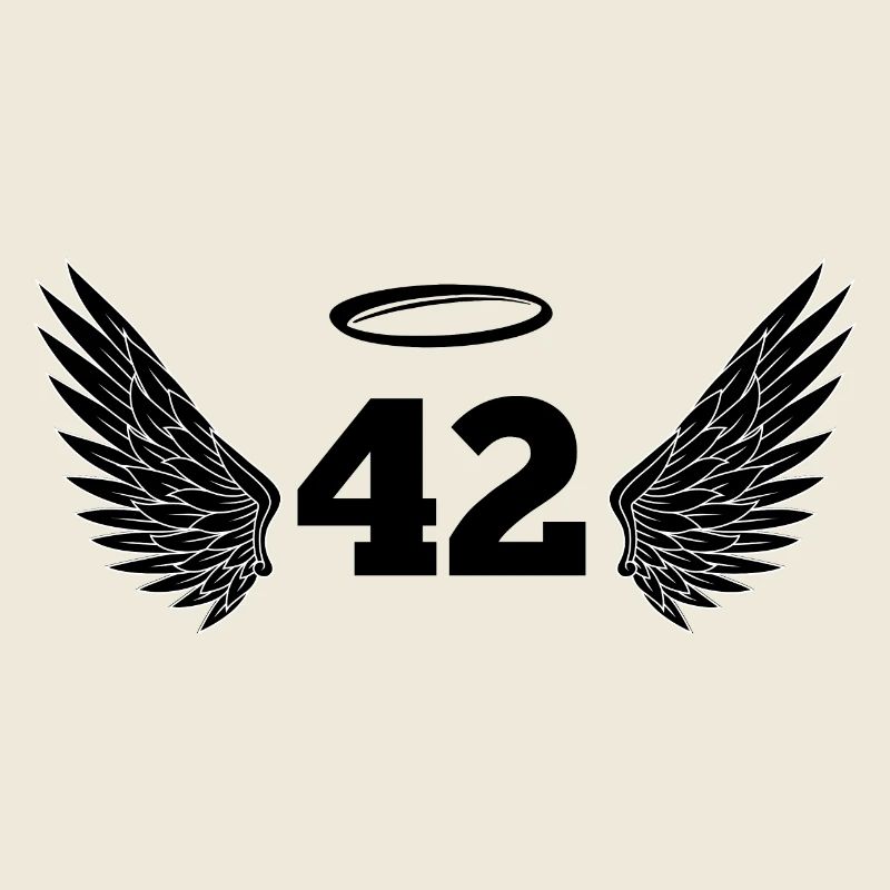 Numéro 42 ange - 42e anniversaire ailes