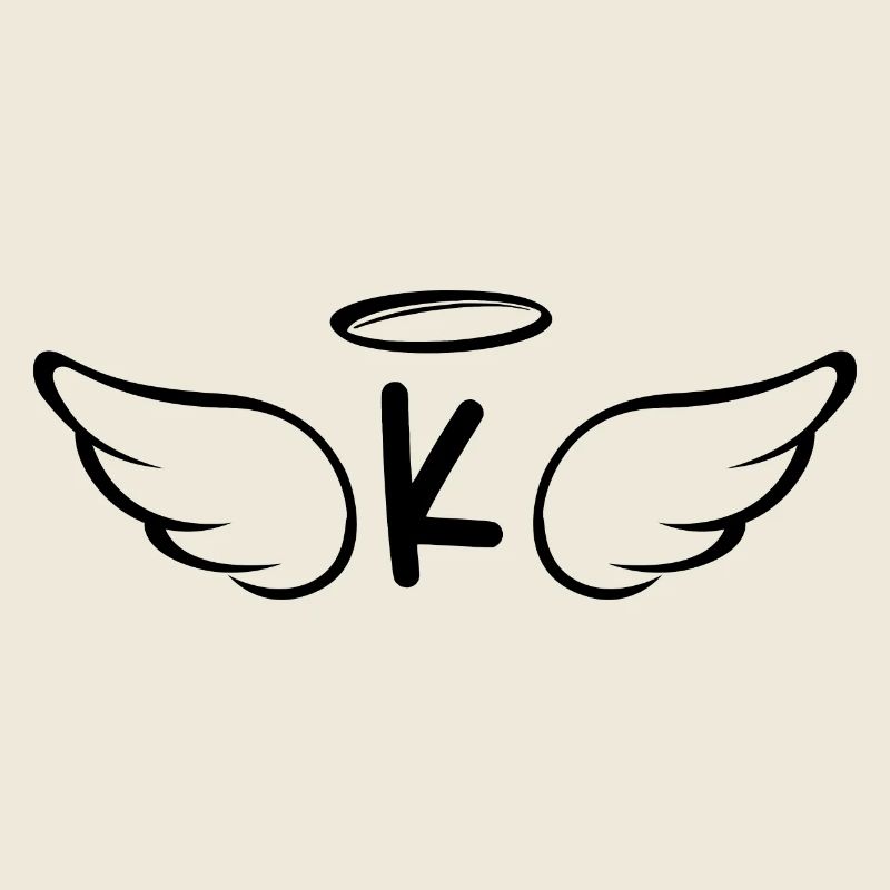 Lettre k ailes d’ange