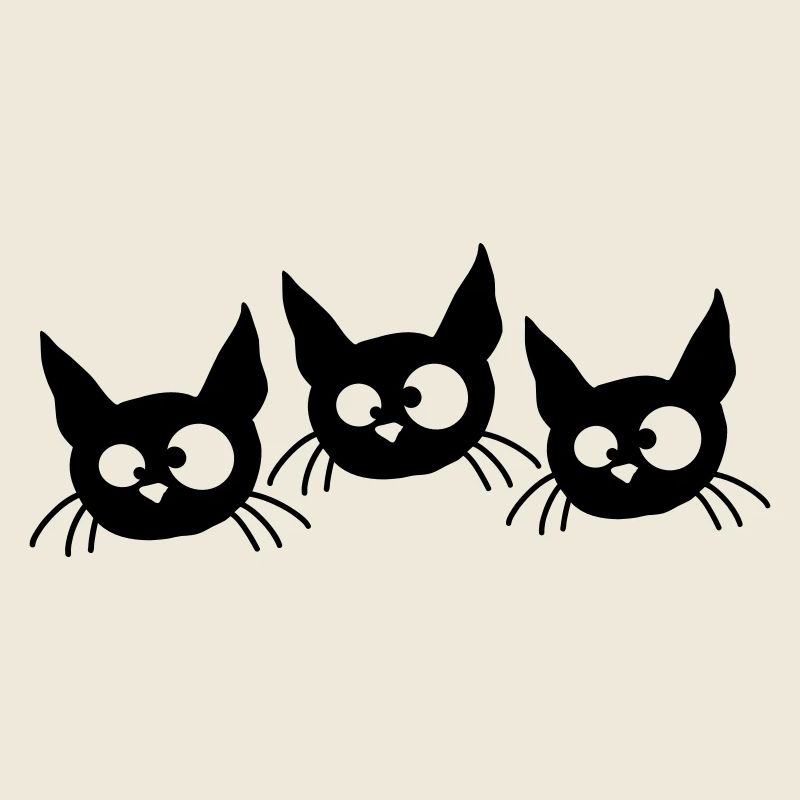 Three Cats Squint Funny 3 Crazy Grimaces