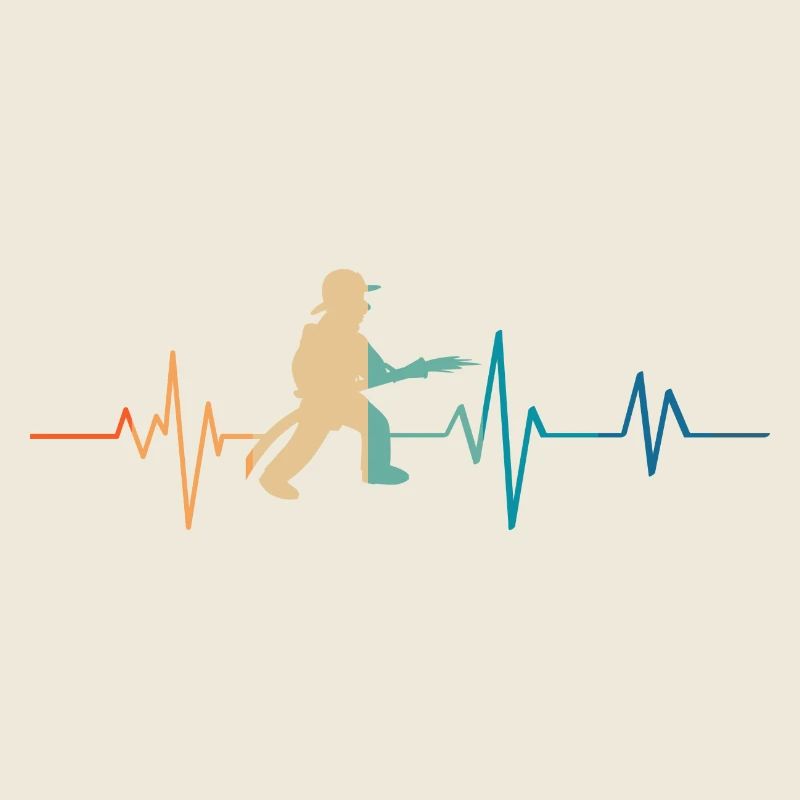 Retro Firefighter Heartbeat