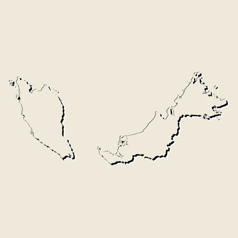 Carte de la Malaisie comme contour