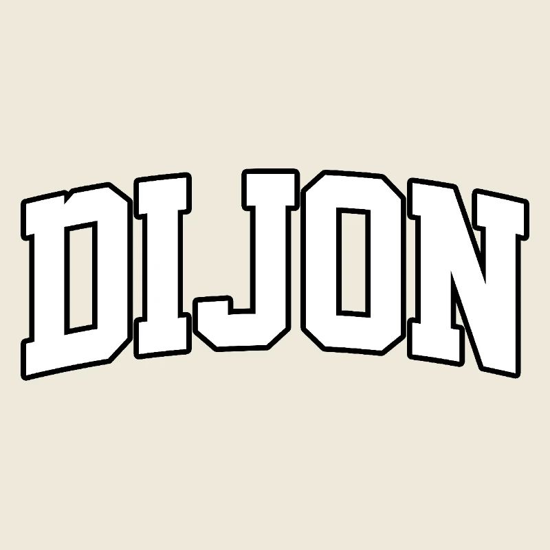 Dijon logo: Collegiate design with authentic style