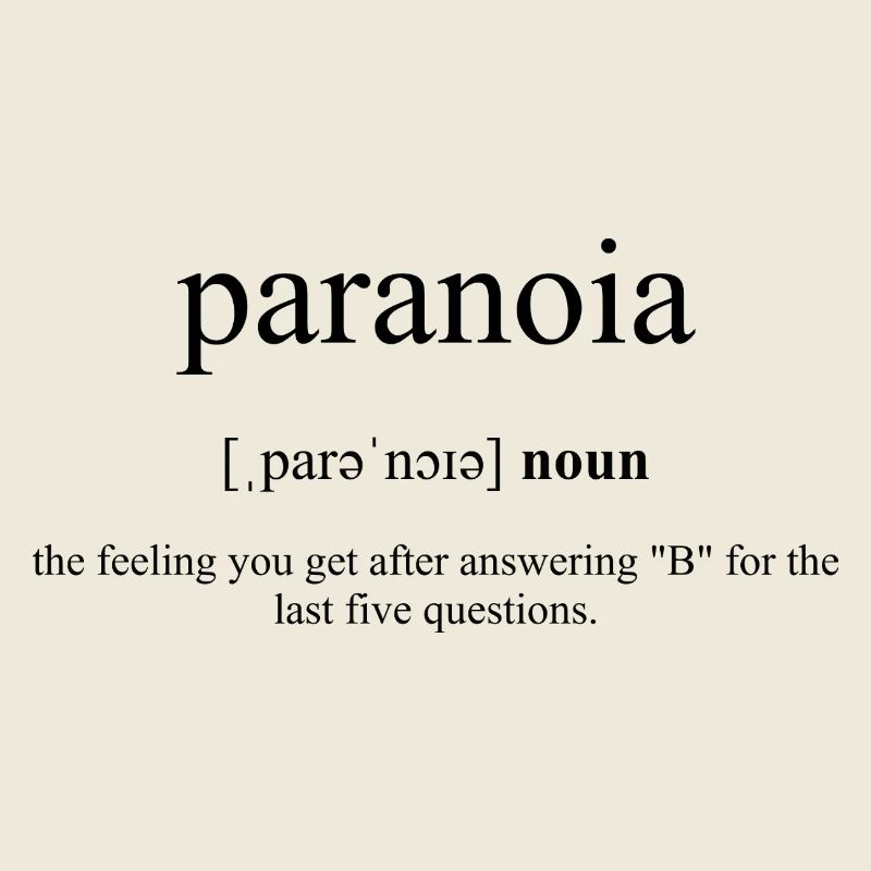 Paranoia Definition Dictionary