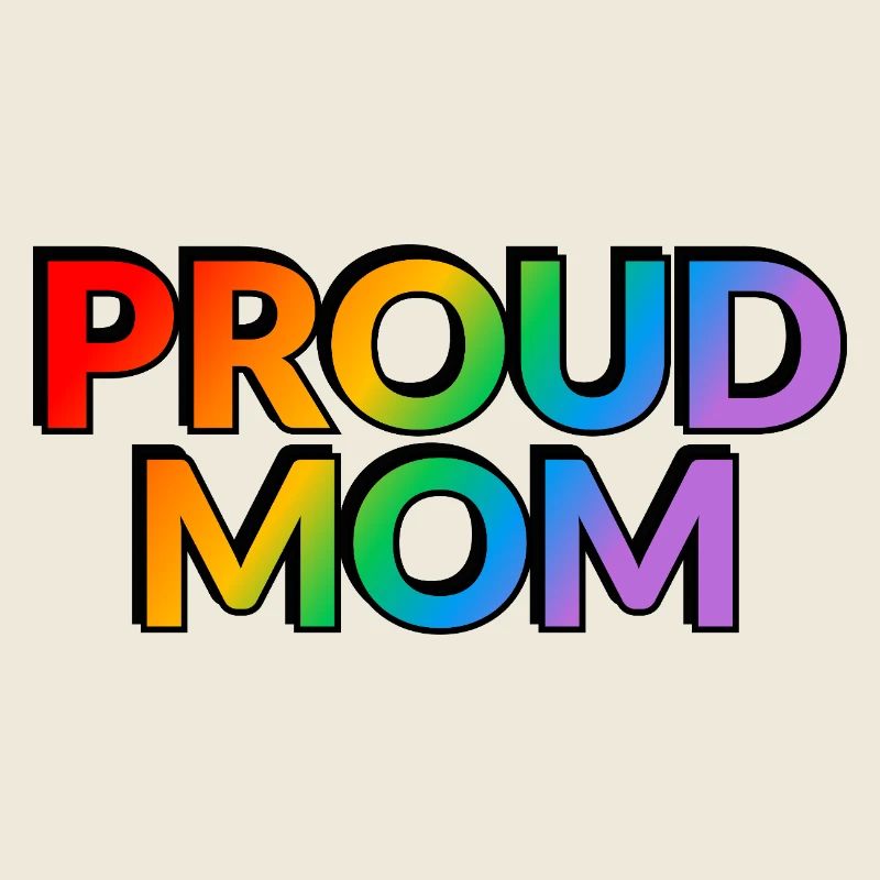 Stolze Mutter Regenbogen Text LGBT queere Familie