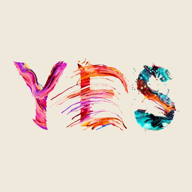 YES – Colorful Statement for Freedom & Creative