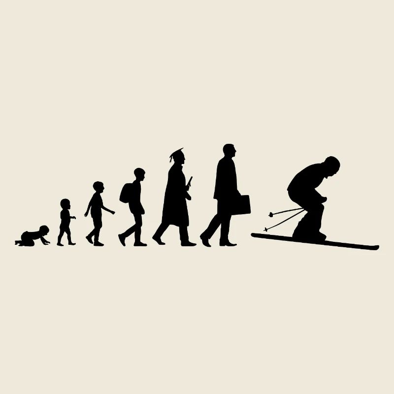 Skifahrer Evolution