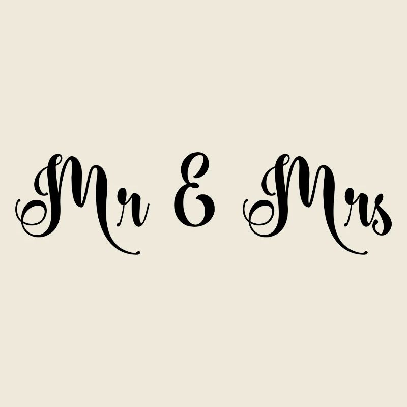 Mr & Mrs beau design de mariage