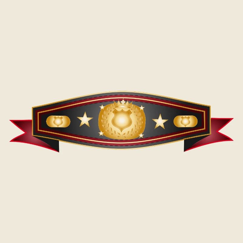 Strahlender Box-Gürtel – Champion Gürtel Design