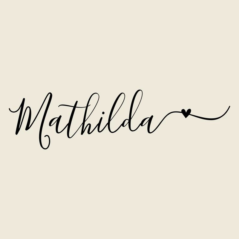 Mathilda Surname First Name Decorative