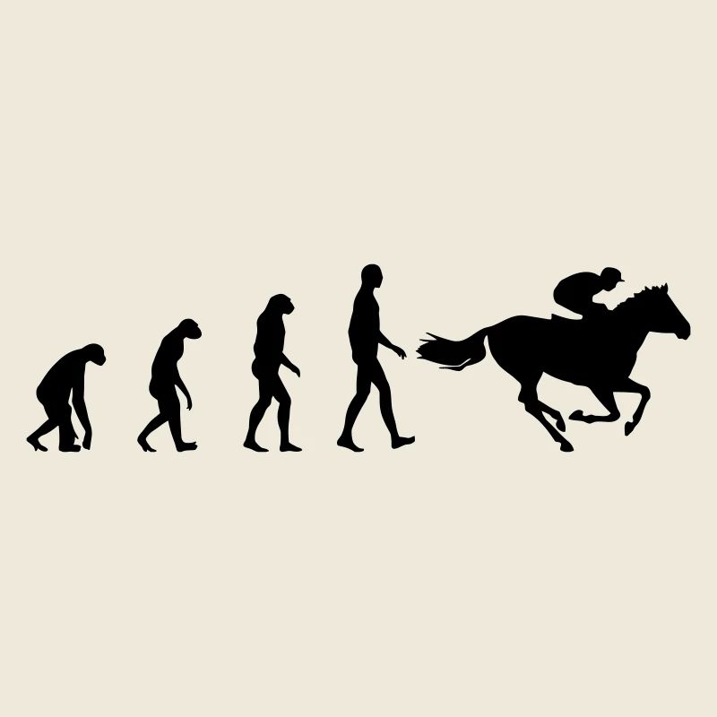 Évolution de l'homme vers le cavalier pro