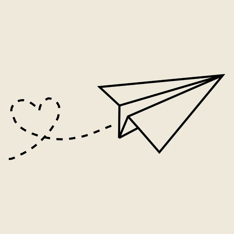 Heart paper plane