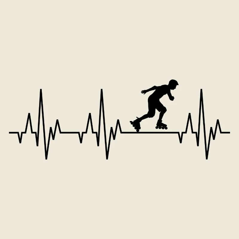 Herzschlag EKG Inline Skater Rollerblades