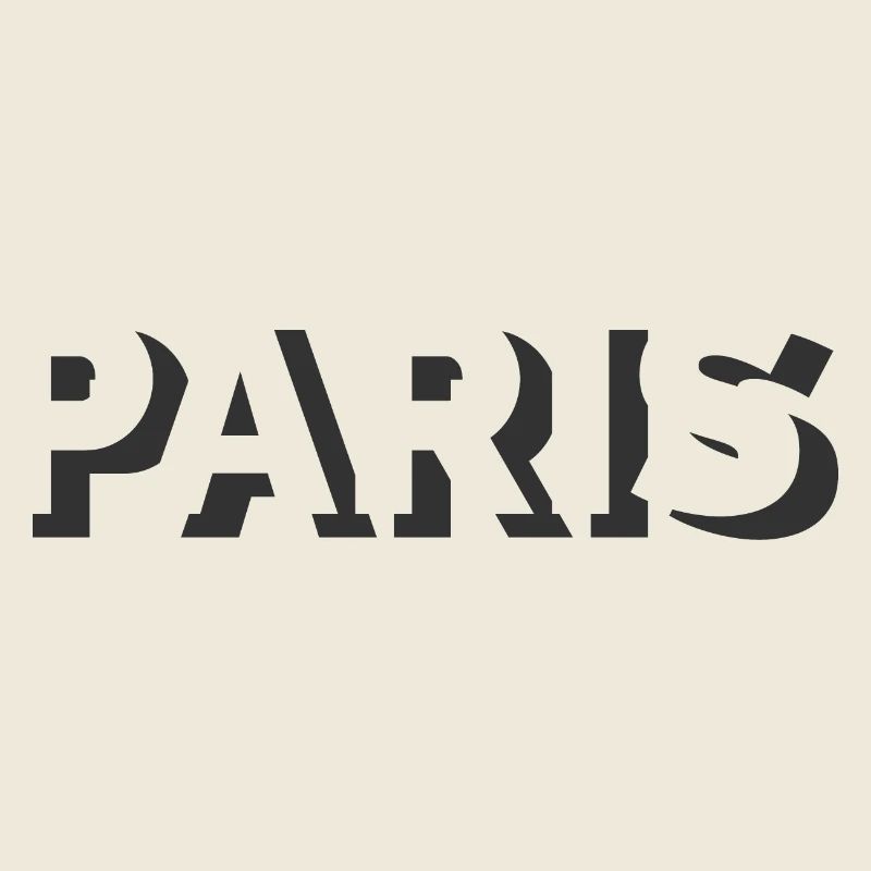 Paris Typography Logo Lettering Graphic Icon