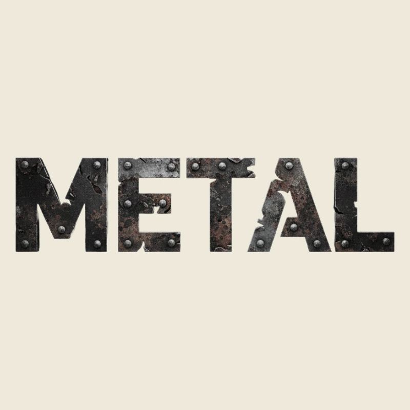 Rostiges Metallbuchstaben-Design