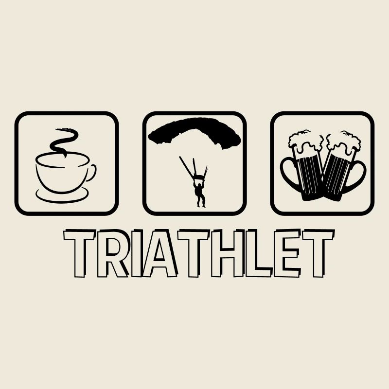 Triathlete paragliding