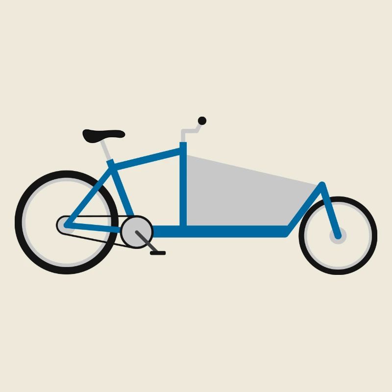 Vélo de cargo bleu