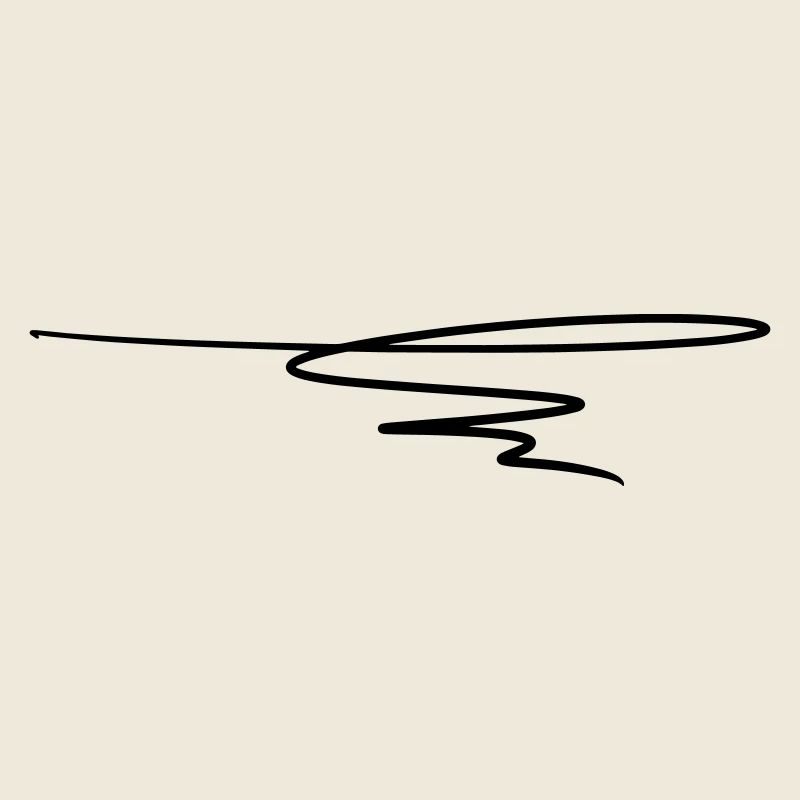 Dekorative Linie. Textdekoration. Handgezeichnet.