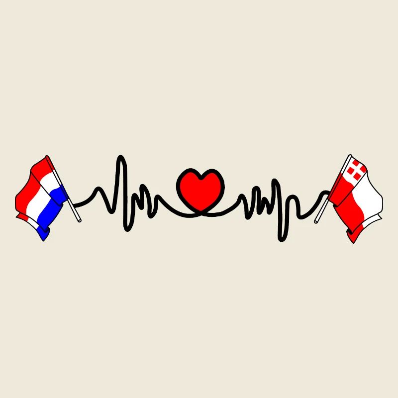 Coeur cardio avec drapeau Pays-Bas, Utrecht