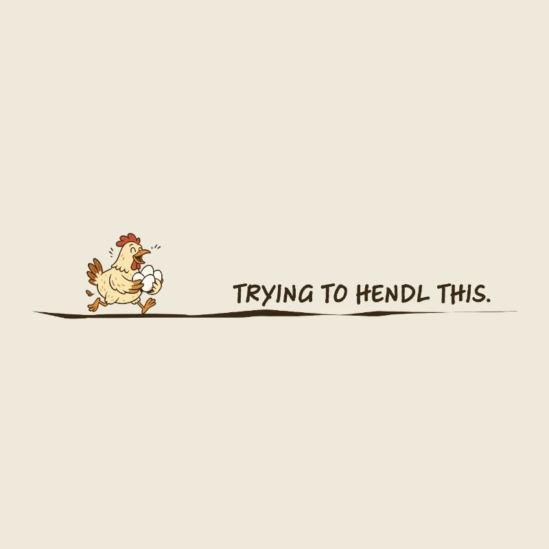 Trying to Hendl This Huhn Denglisch Spruch witzig