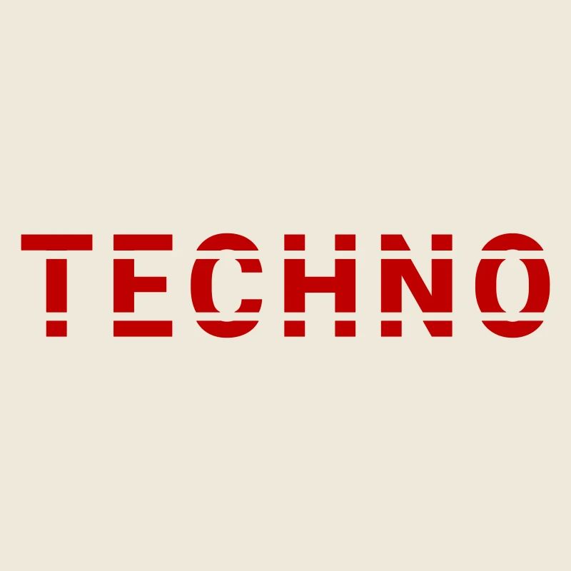 Techno lettering design for ravers and electro
