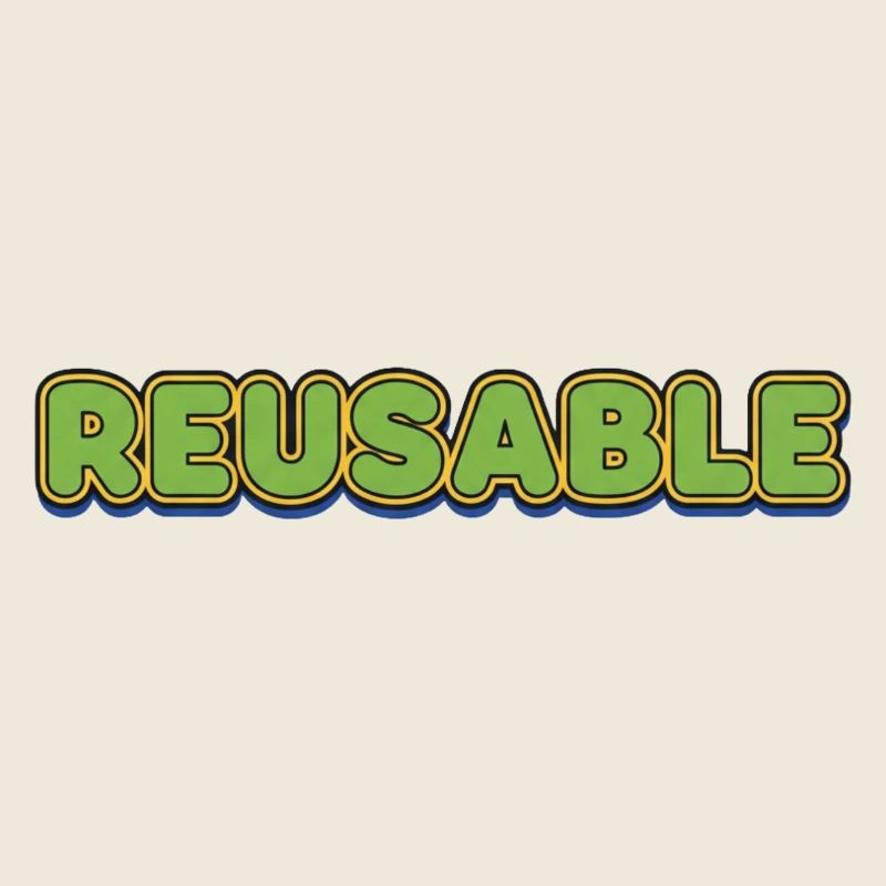 Reusable Bubble Lettering