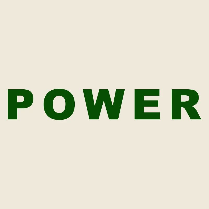 Bold Green Power Text Design