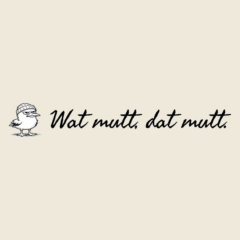 Wat mutt dat mutt plattdeutscher Spruch mit Möwe