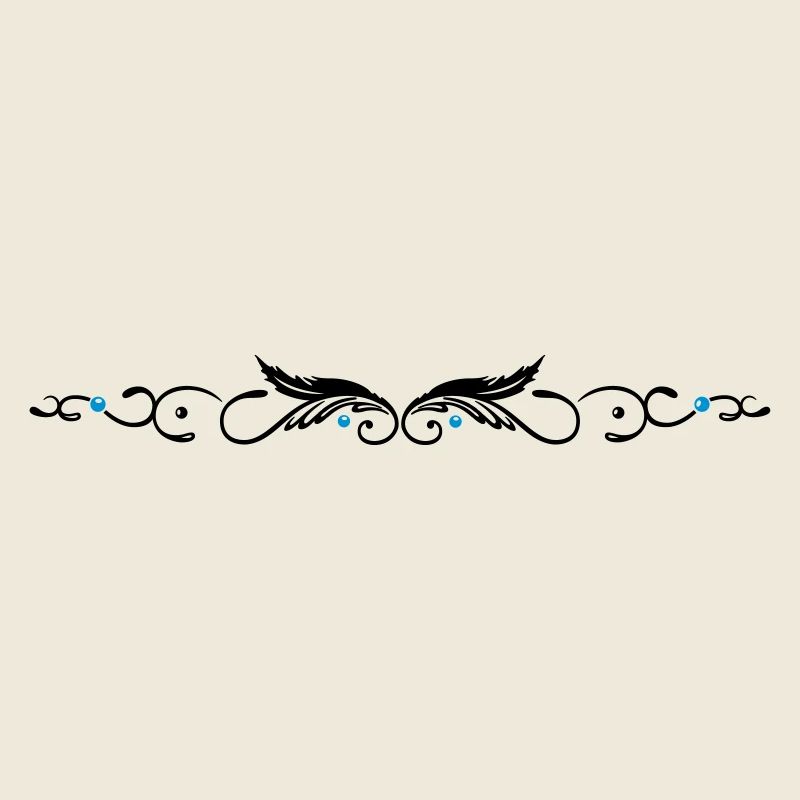 Ornament with two feathers, indian style.
