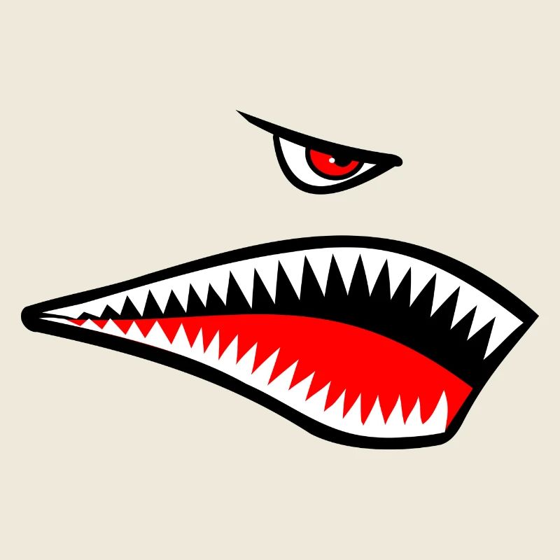 Hai Gesicht, Shark Teeth, Nose Art