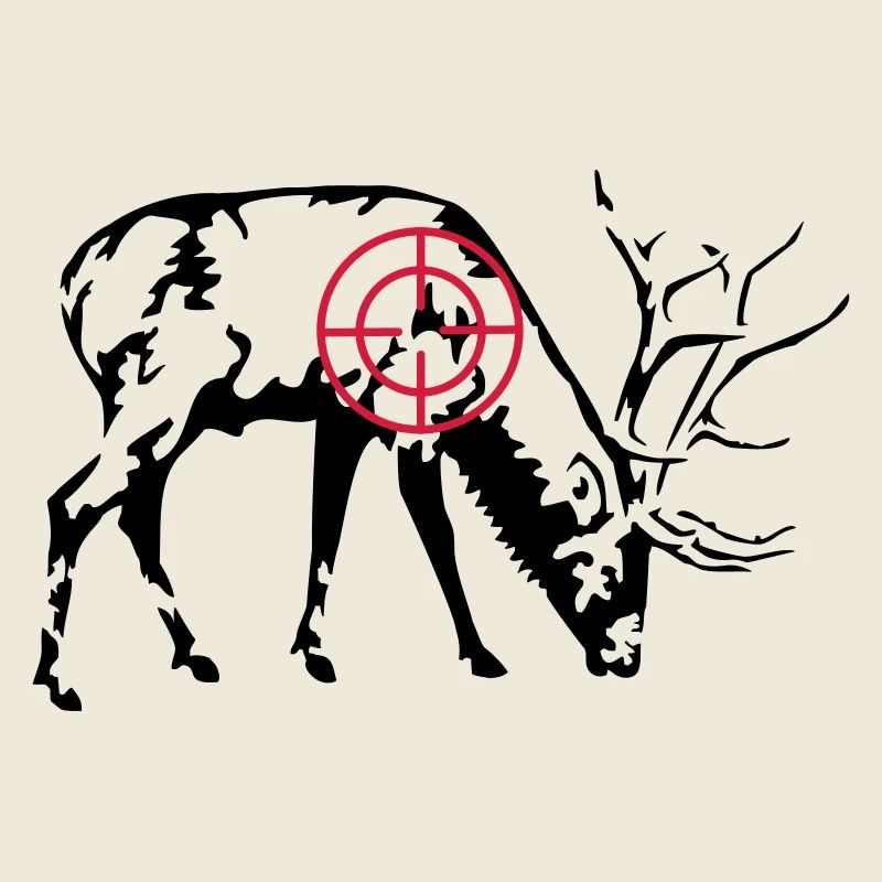 Cerf broutant
