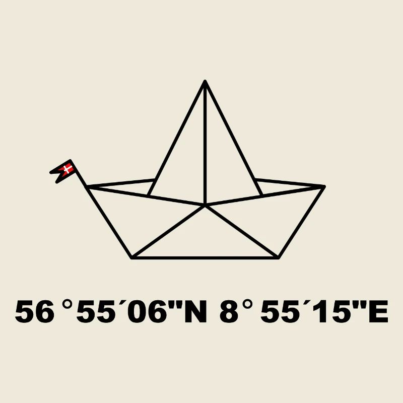 Folding boat, Ejerslev Havn coordinates design