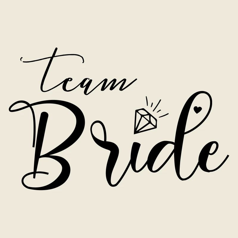 Team Bride Heart Diamond, personnalisable
