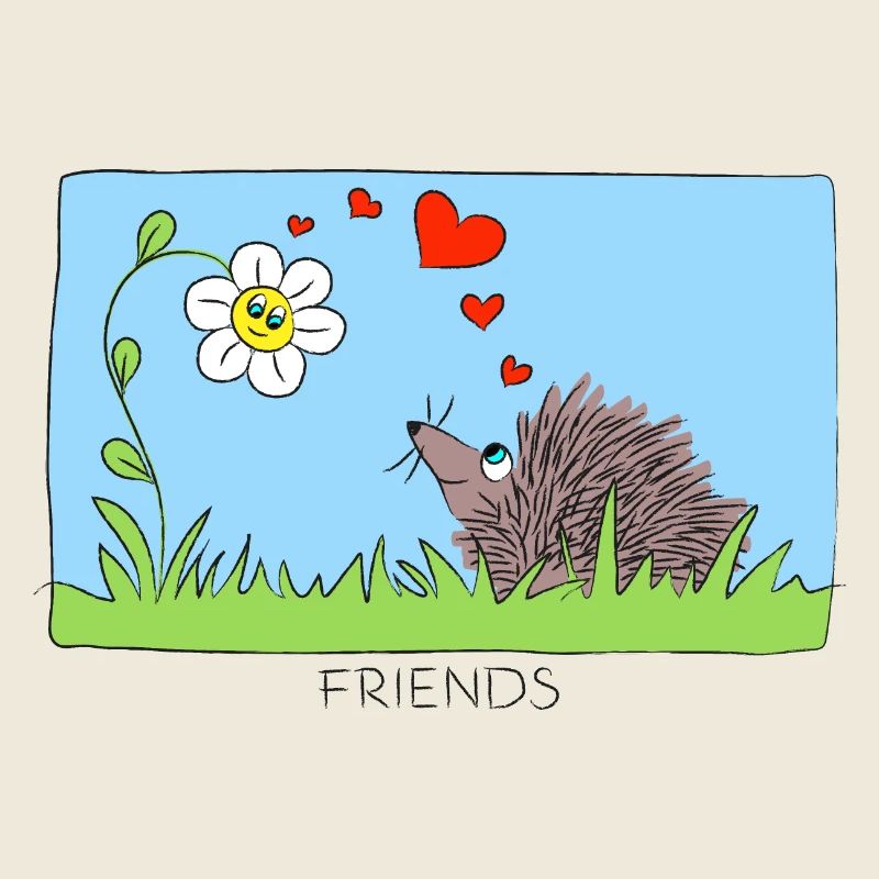 AMIS Hérisson et fleur