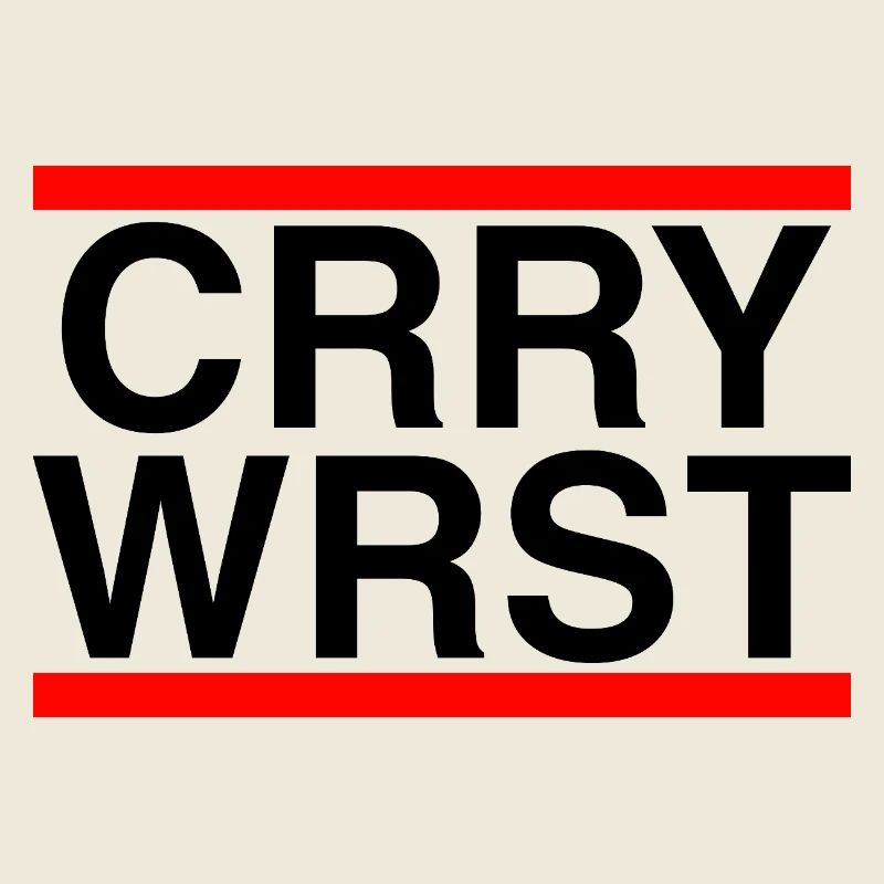 Currywurst in Rot und Schwarz