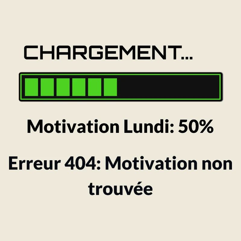 Error 404 Motivation Montag Humor Geek T-Shirt