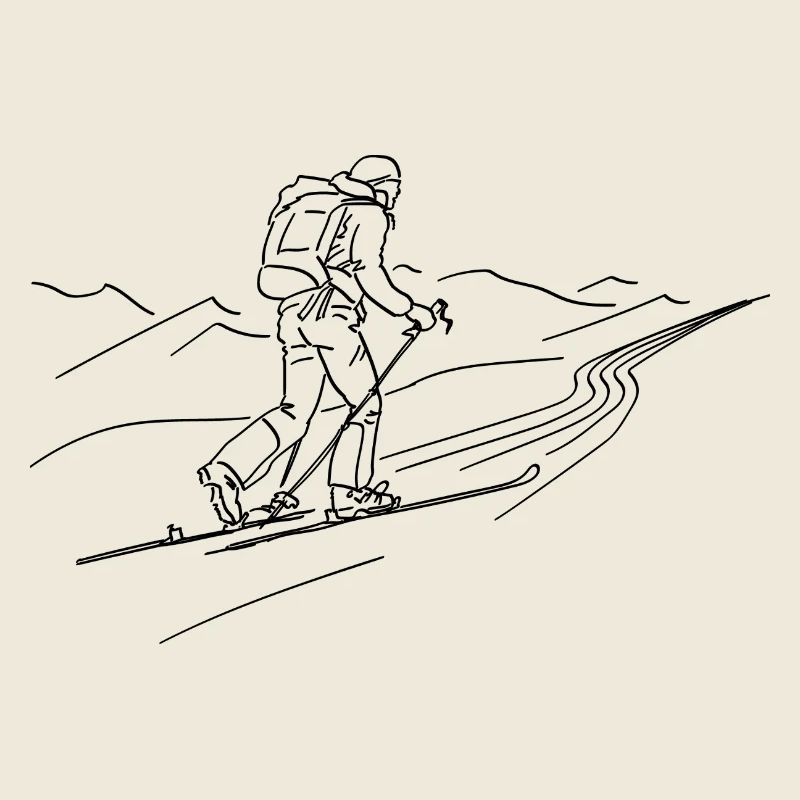 Ski tourers-black-outline