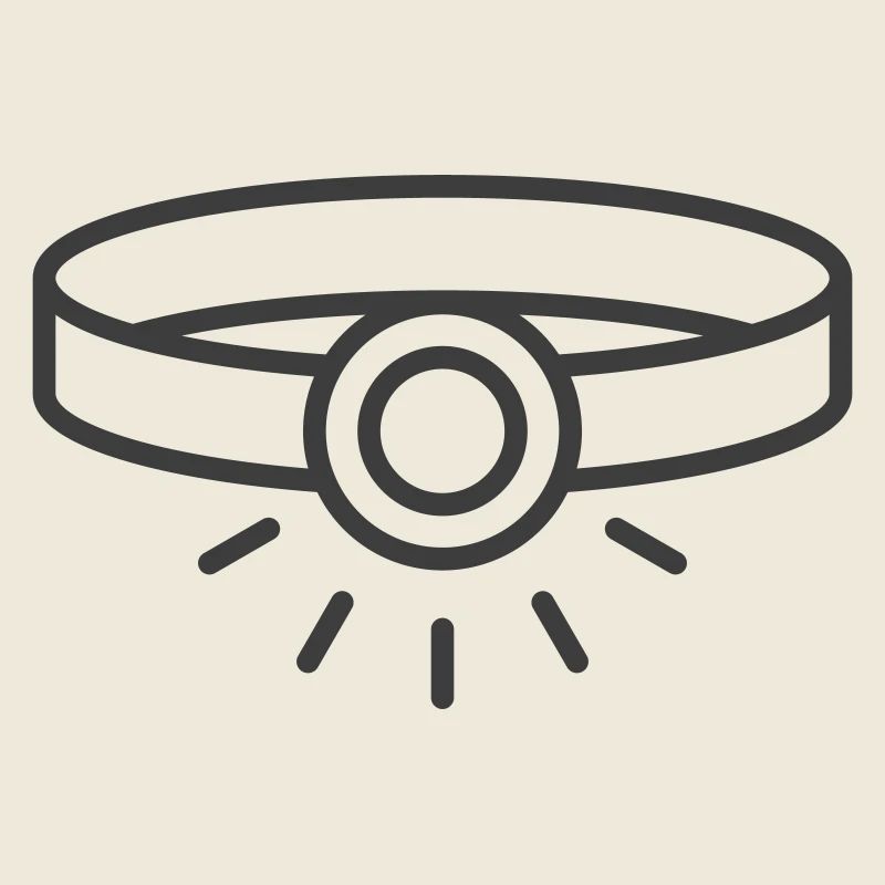 Scheinwerfer-Linien-Symbol