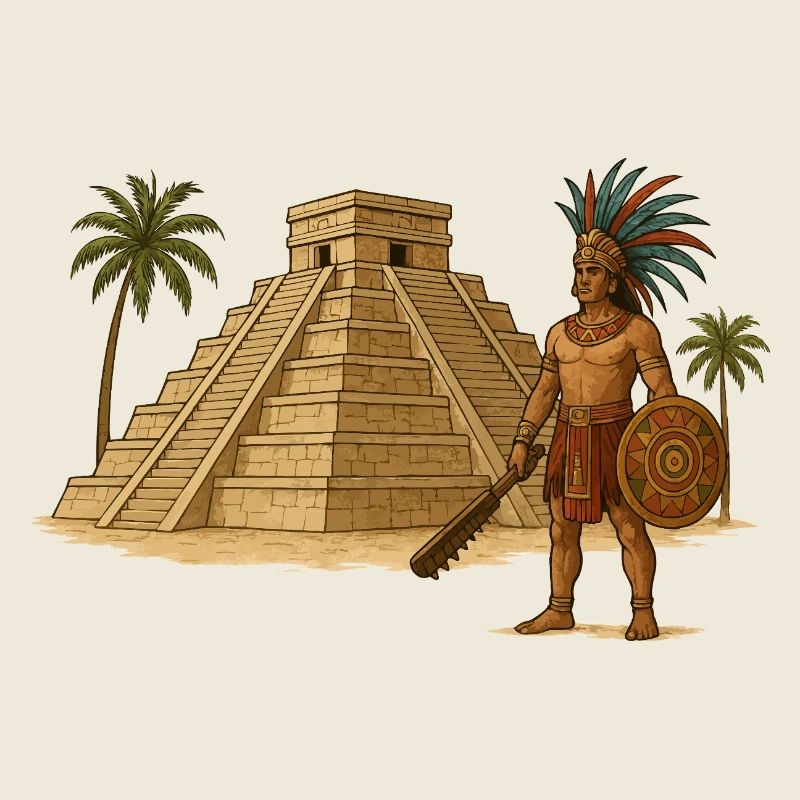 Guerrier pyramidal maya