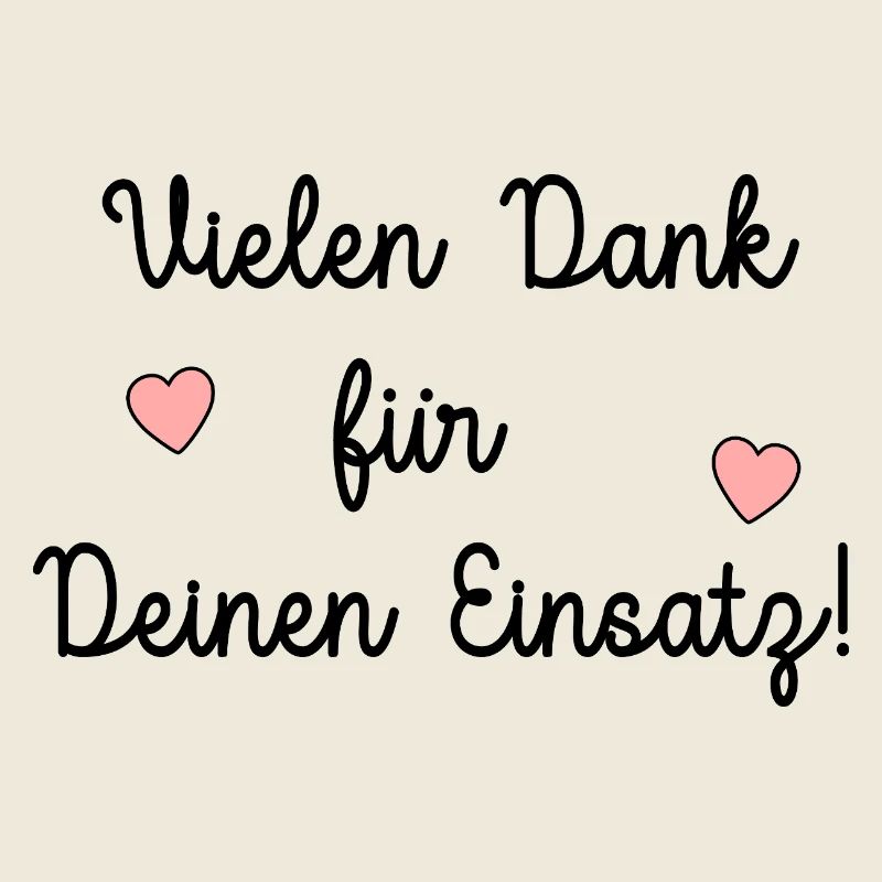 Vielen Dank Einsatz Unterstützung