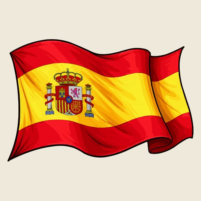 Conception des ondes du drapeau espagnol