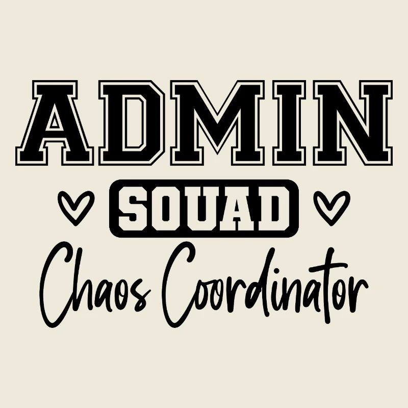 Admin Squad: Colored Retro Office Team Gift