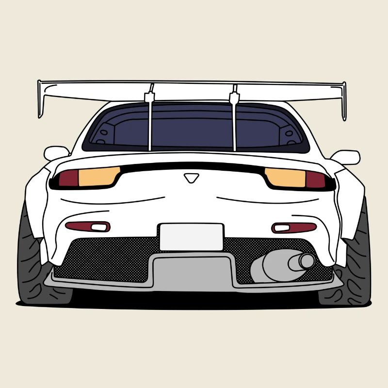 rx7rear white