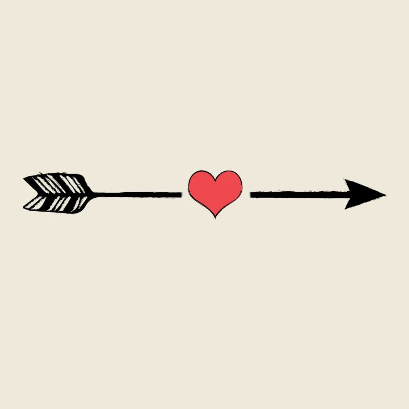 Love Arrow, Pfeil Liebe minimalistic