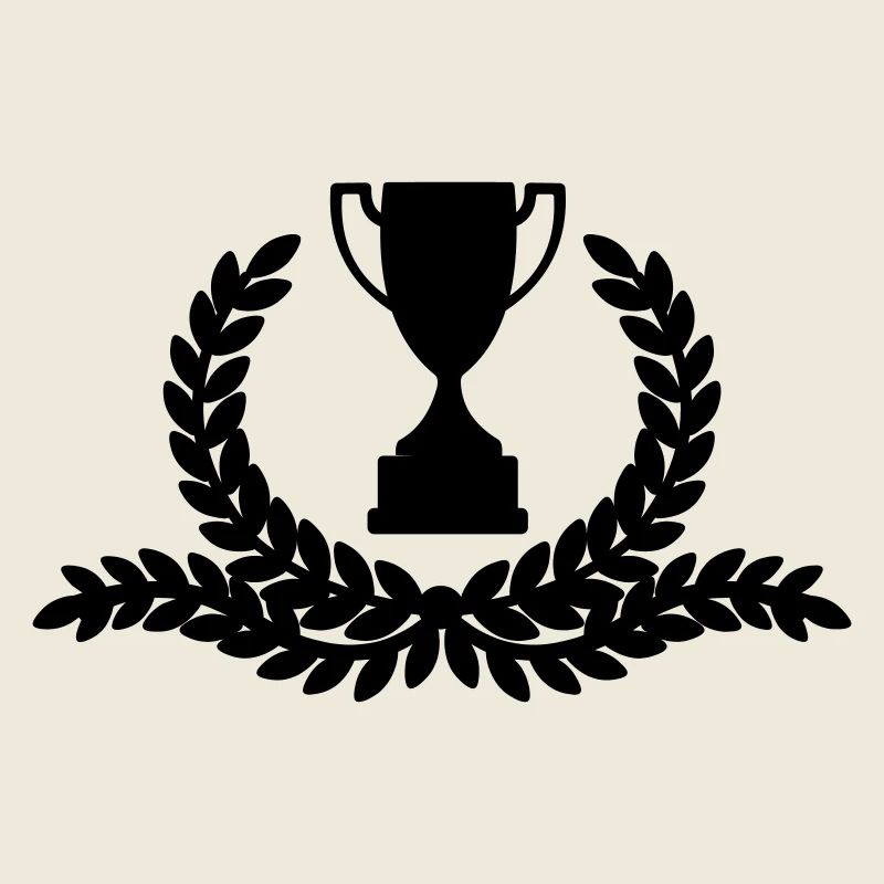 Couronne de laurier avec de longues ramifications de branches