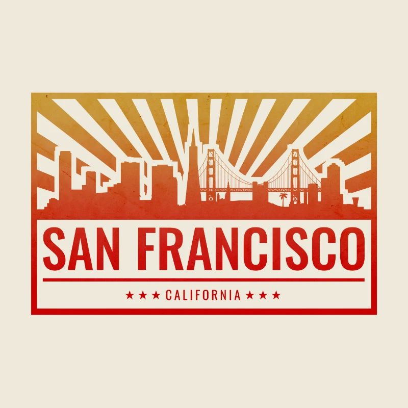 Skyline du coucher de soleil de San Francisco