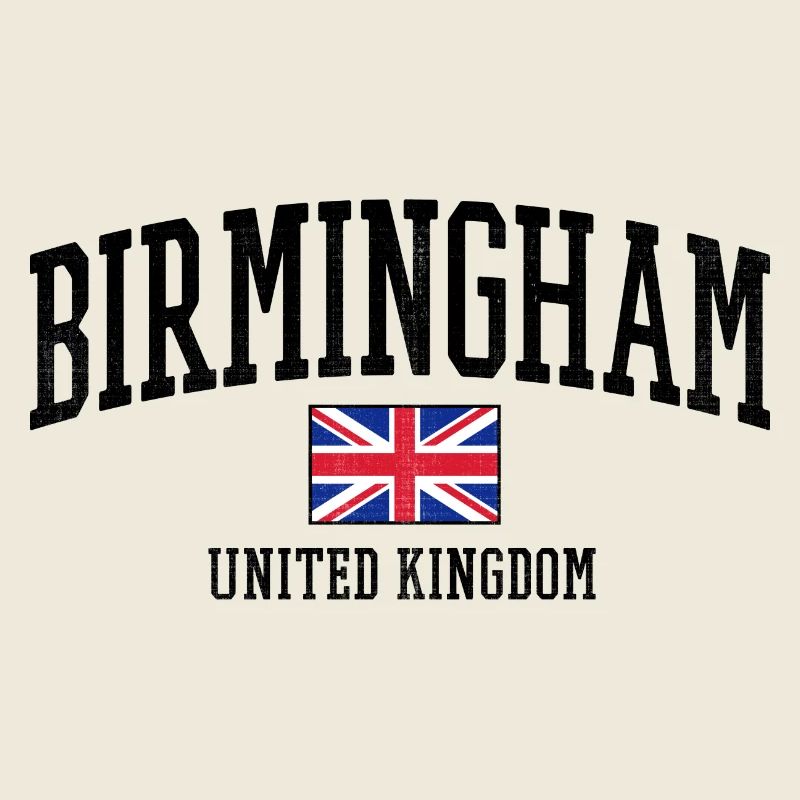 Conception de Birmingham avec drapeau britannique