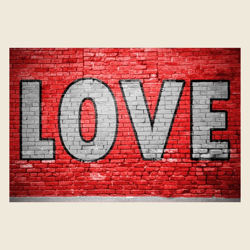 Love Brick Wall Graffiti