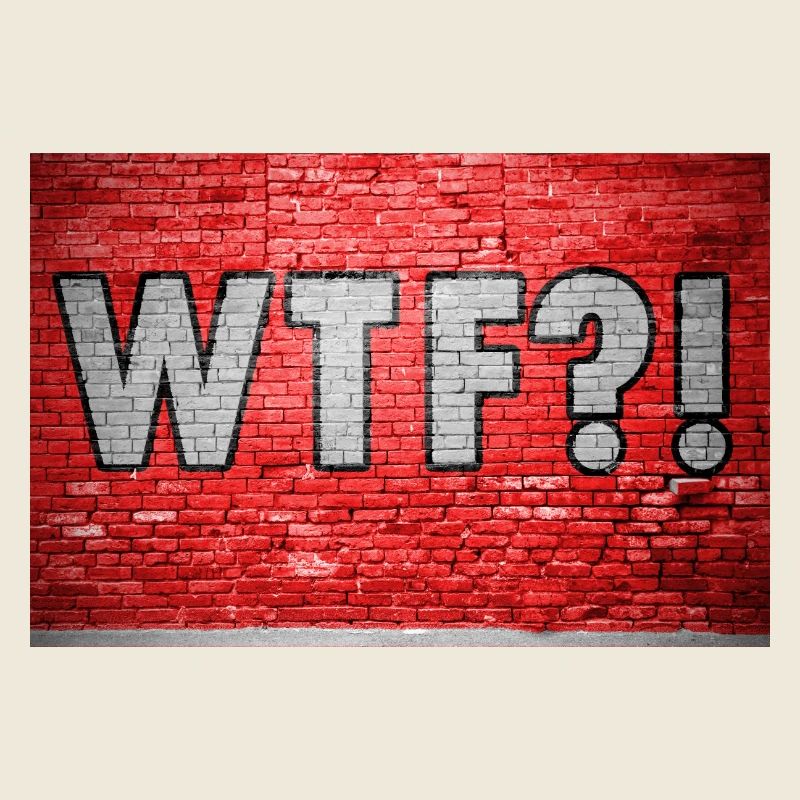 WTF!? Graffiti de mur de briques