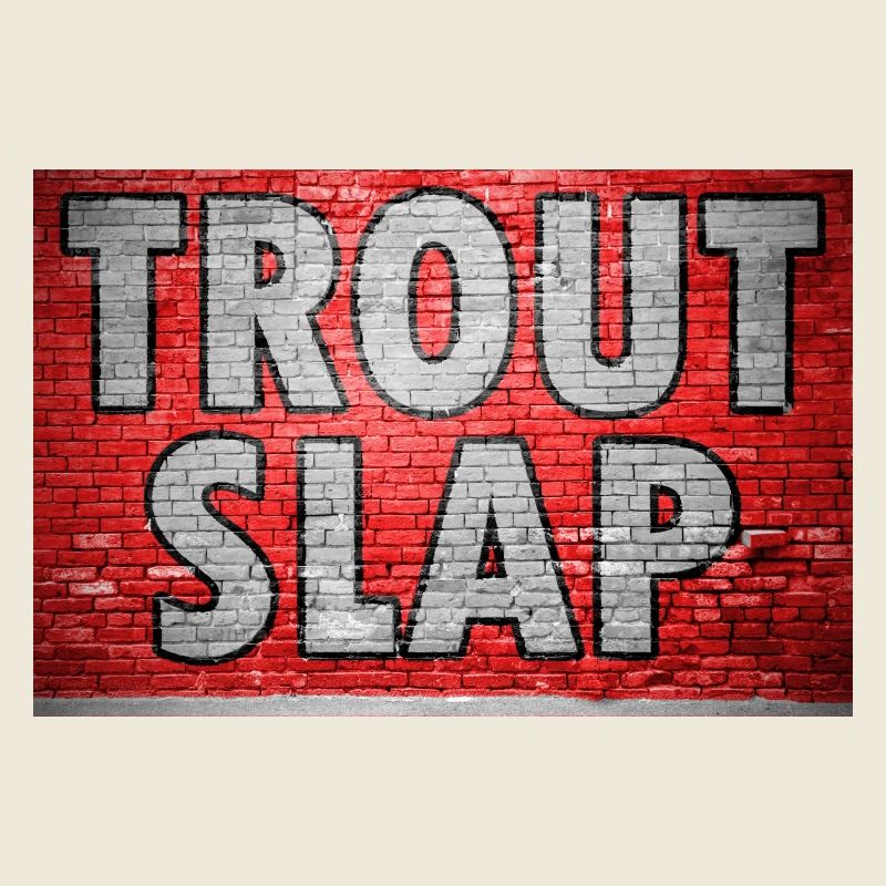 Trout Slap Brick Wall Graffiti