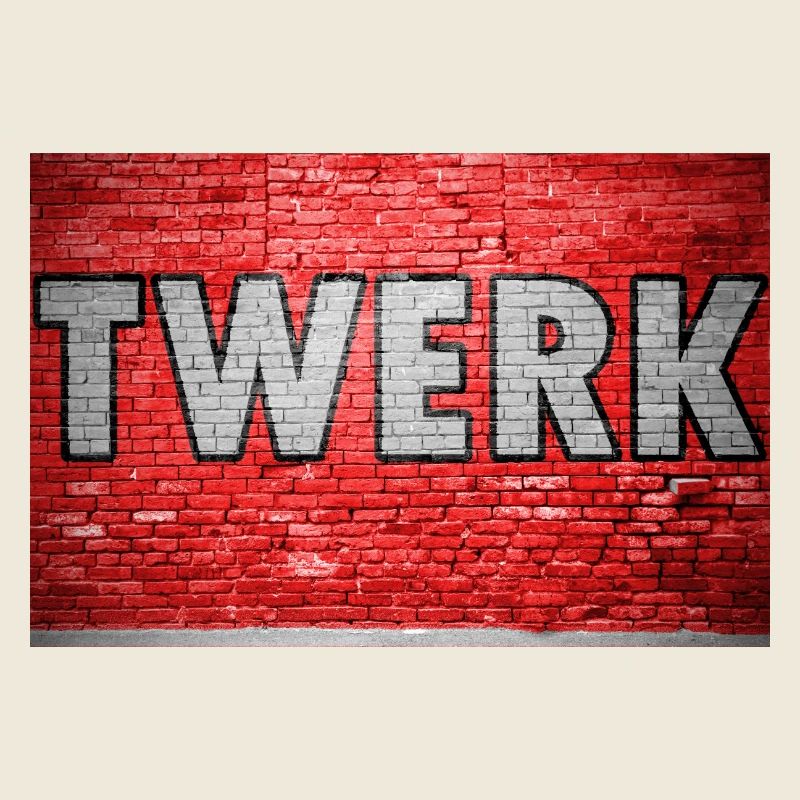 Twerk Brick Wall Graffiti